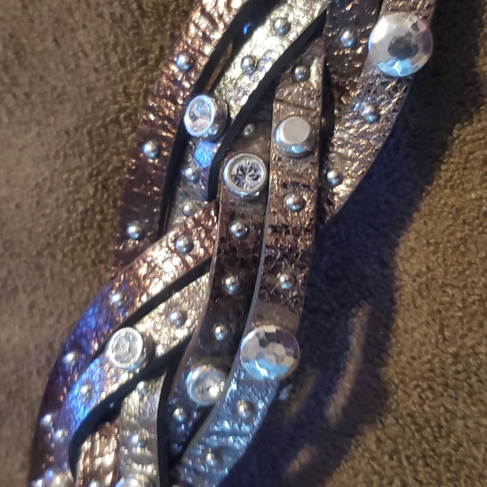 Brighton Metallic Woven Cuff